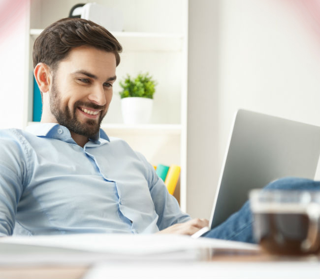 online learning programs so successful, this schmuck is grinning like a damn fool