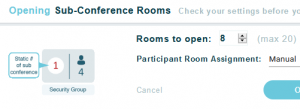 sub-conference rooms in your online meeting