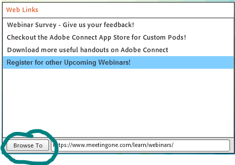 adobe connect web links pod