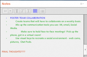 Using specific colors is a great online meeting feature