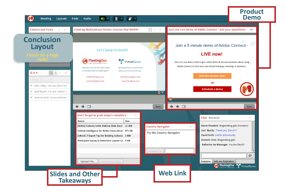 educational webinar conclusion layout