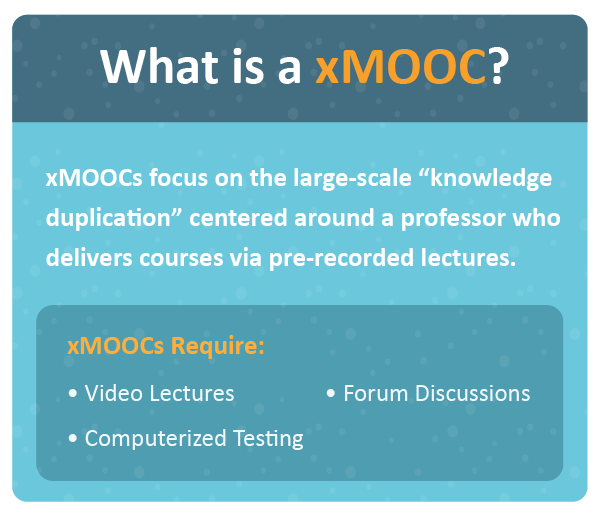 What is a MOOC? What is a xMOOC?