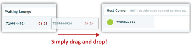 drag and drop callers