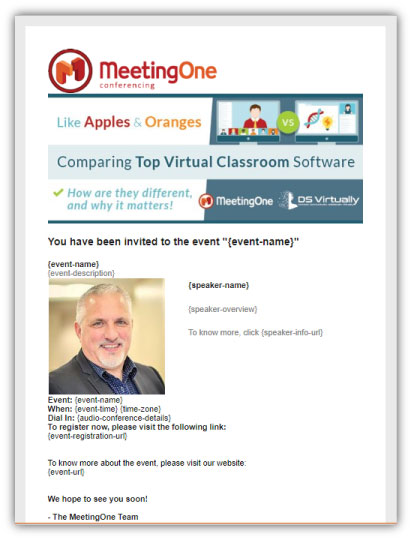 webinar marketing - email preview example