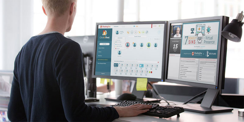 use adobe connect and click&meet side by side for better webinars