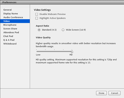 defining the bandwidth consumption of adobe connect video pod