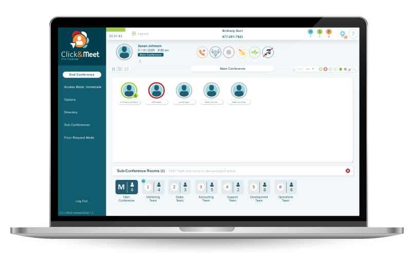 Control your conference call with Click&Meet Desktop audio management