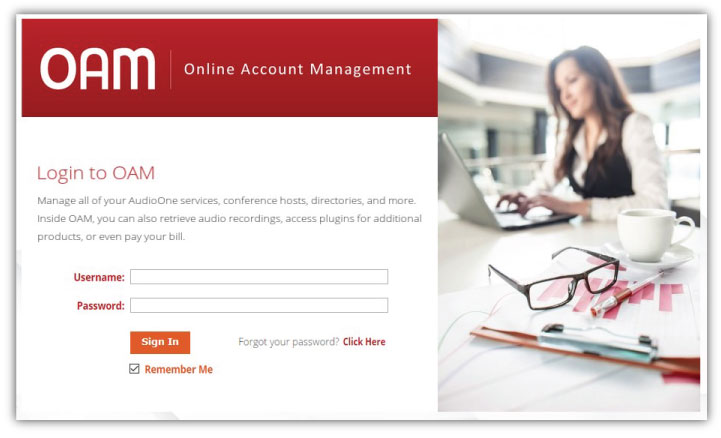 login in to OAM